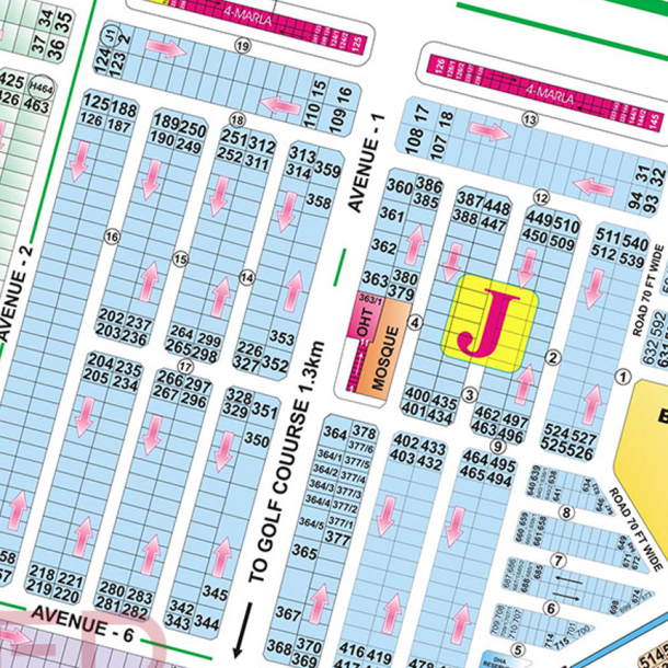 J-340- Residential Plots For Sale In DHA Phase 6 150 ft Road-1