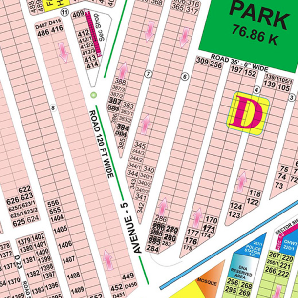 D-445+446-Pairs Residential Plots For Sale In DHA Phase 6 Lahore-1