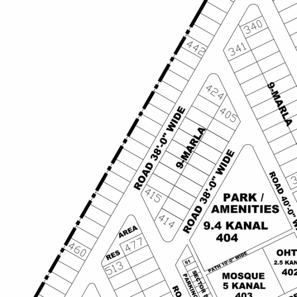 KK-452- Residential Plot For Sale In DHA Phase 4 Lahore-1
