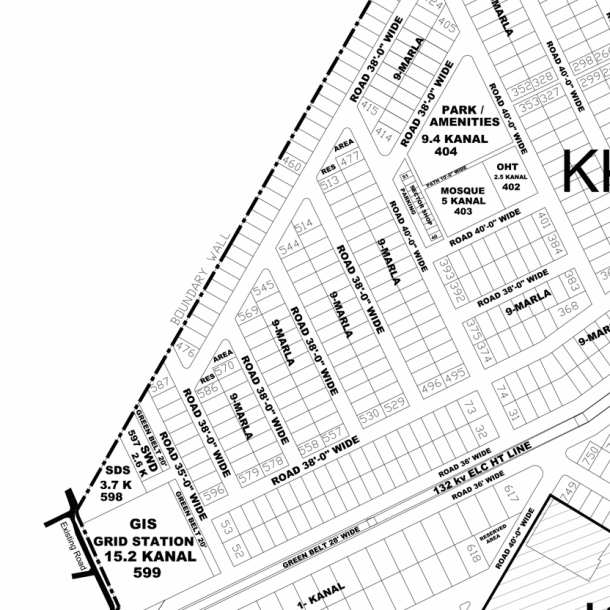 KK-537- Residential Plot For Sale In DHA Phase 4-1