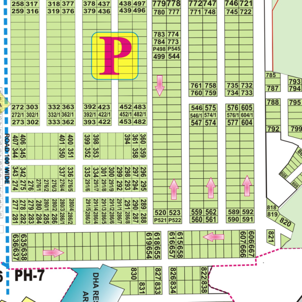 P-560- Residential Plot For Sale In DHA Phase 7-1