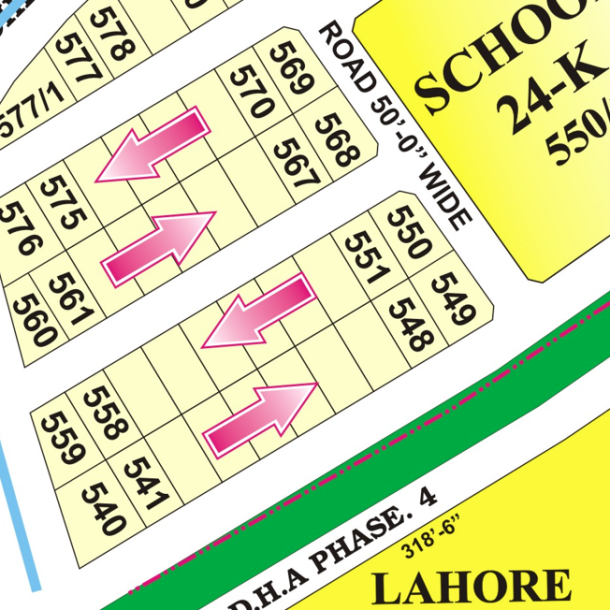 G-575-Plot For sale in DHA Phase 5, Lahore Pakistan-1