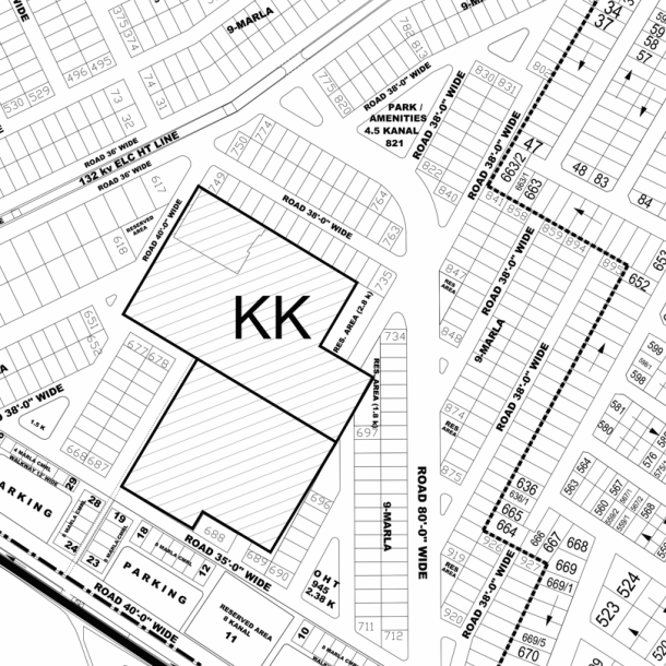 KK-714- Residential Plot For Sale In DHA Phase 4-1