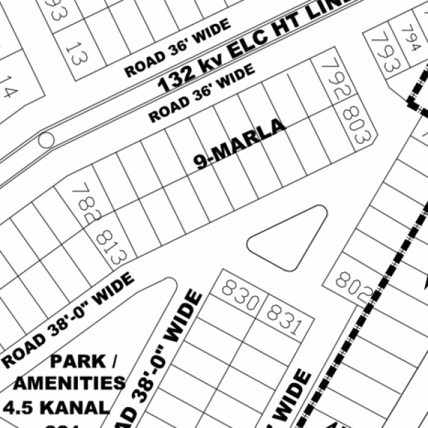 KK-785- Residential Plot For Sale In DHA Phase 4 Lahore-1
