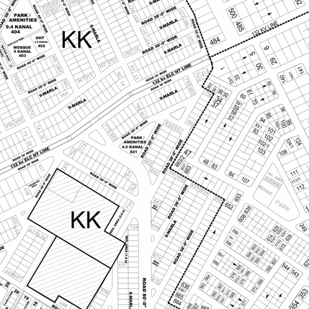 KK-883- Residential Plot For Sale In DHA Phase 4-1