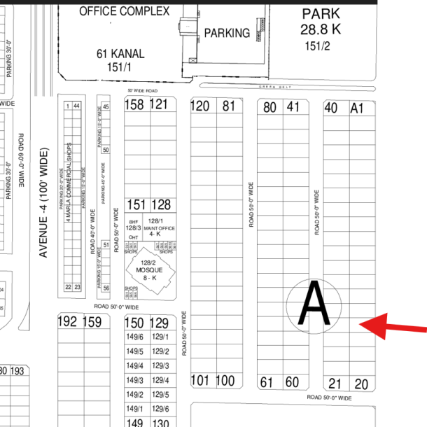 Best Price 4 Marla Commercial Plot For Sale In DHA Lahore Phase 6 Plot No A- 16-1