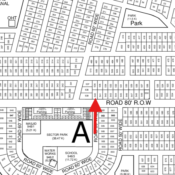 Next To Corner Plot Is Available For Sale In DHA Lahore Plot No 540-1