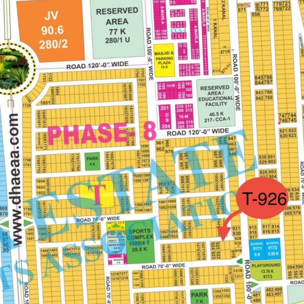 1 Kanal Residential Plot T Block, Phase-8, DHA Lahore-1