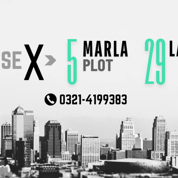 Do you read it, yes you read it right, 5 marla plot is at 29 lac only in Phase X DHA Lahore.-1
