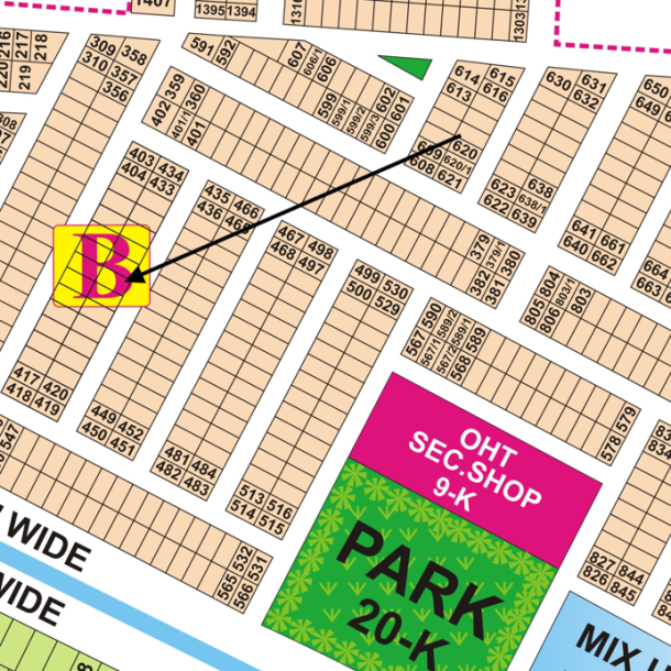 5 Marla Plot For Sale in DHA Phase 9 Town Block B-1