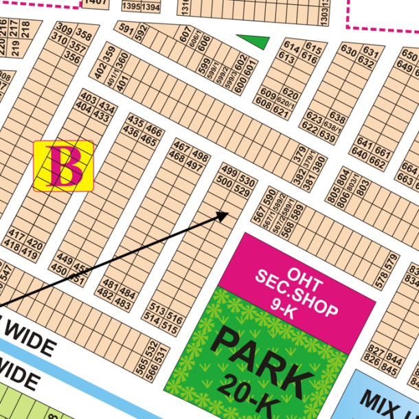 5 Marla Corner Plot For Sale in DHA Phase 9 Town Block B-1