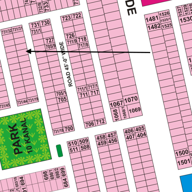 5 Marla Plot Direct Approach to Park-1