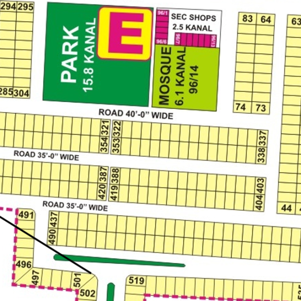 Corner 5 Marla Plot in DHA Phase 9 Town Lahore Wide Road and Open Front View-1