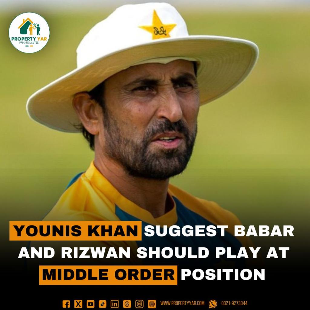 Younis Khan Suggest Babar and Riwzan Should play at Middle Order Position