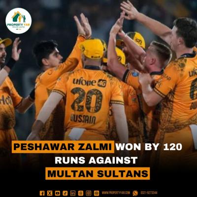 Peshawar Zalmi Won By 120 Runs against Multan Sultans