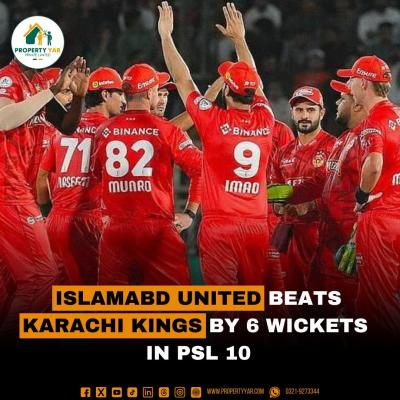 Islamabad United Beats Karachi Kings by 6 Wickets in PSL 10