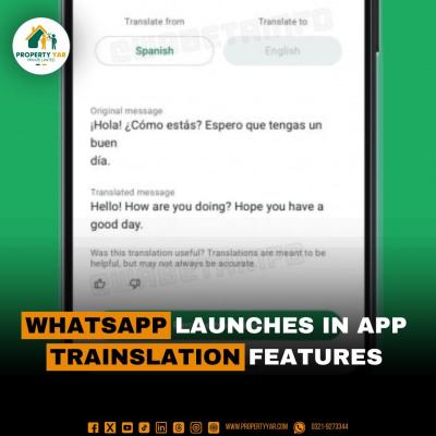WhatsApp Launches in app translation Features