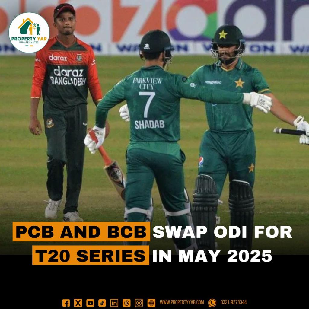 PCB and BCB Swap ODI for T20 Series in May 2025