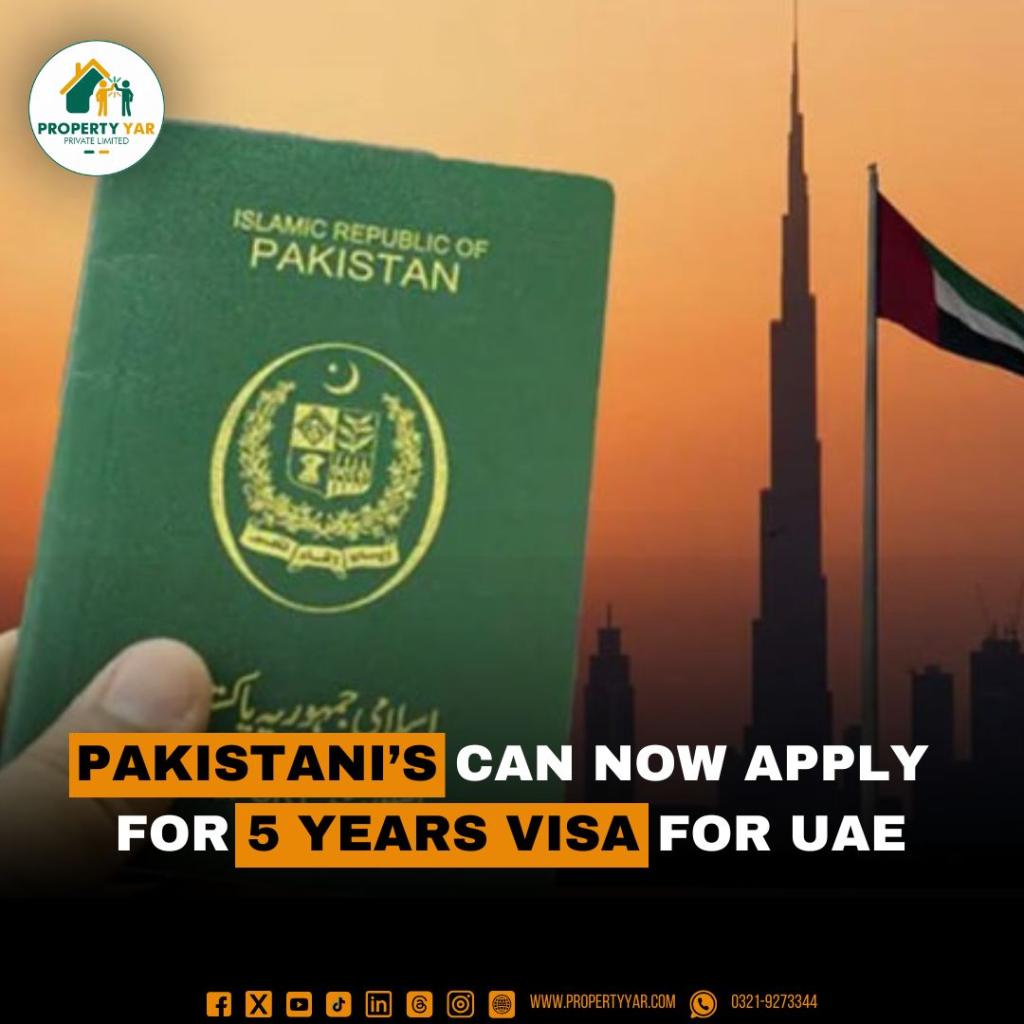Pakistanis Can Now Apply For 5 Years Visa for UAE