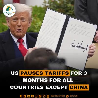 US Pauses Tariffs for 3 Months for All Countries expect China
