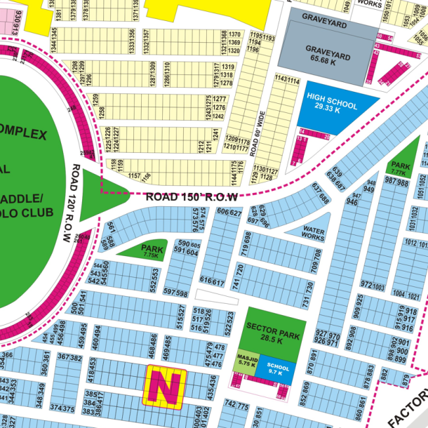Corner Plot With 150 ft Wide Road Access 1 Kanal Plot Sale DHA Phase 9 Prism Lahore-1