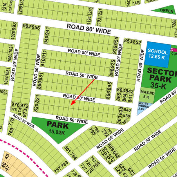 1 Kanal Plot For Sale DHA Phase 9 Prism — Gated Community Living-1