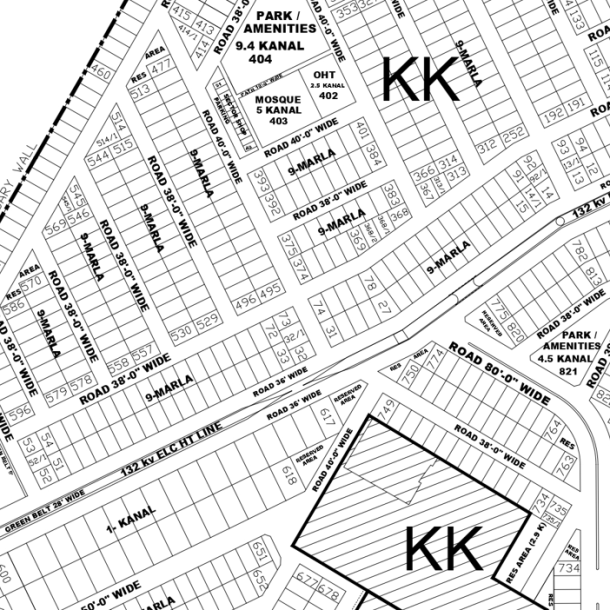 Buy a 9 Marla Plot in DHA Lahore Phase 4 KK Block – Secure Investment-1