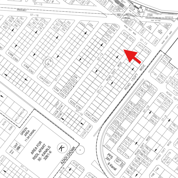 Secure Investment 1 Kanal Plot For Sale In DHA Lahore Phase 5 Block G Plot No G 209-1