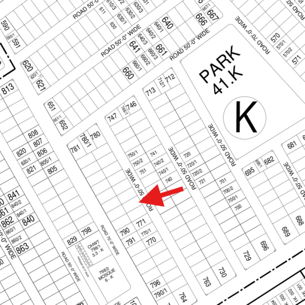 1 Kanal Near To Raya GOlf Course Residential Plot Is Available For Sale In DHA Lahore-1