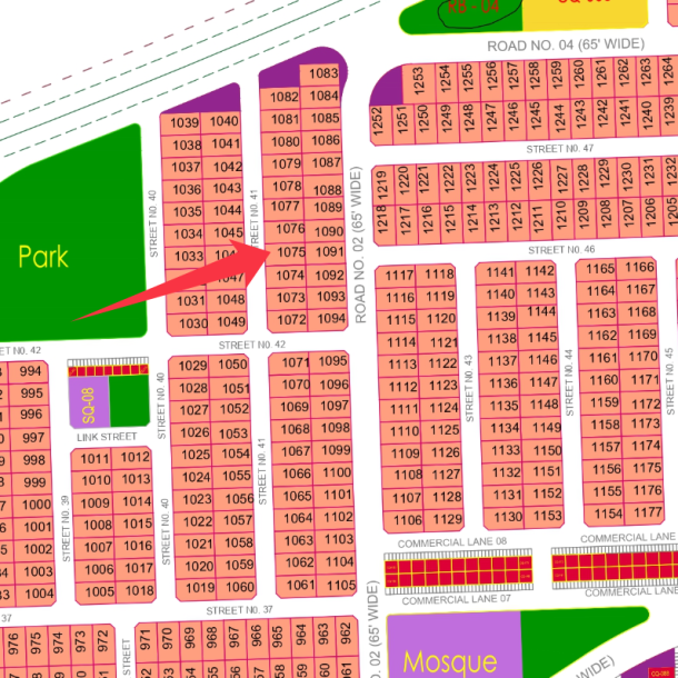 On 50 Feet Road 1 Kanal Plot Available For Sale In DHA Multan Block Q-1