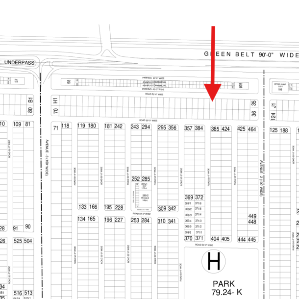 Top Location 1 Kanal Plot Available For Sale In DHA Lahore Phase 6 Block H-1