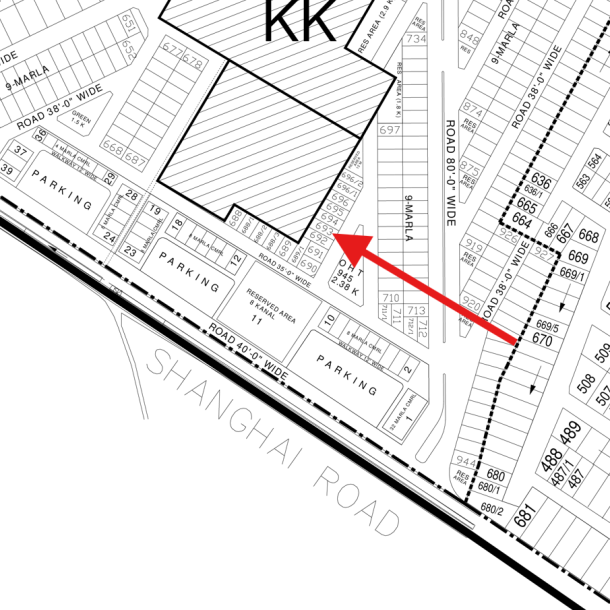 Prime Location 9 Marla Plot Available For Sale In DHA Lahore Phase 4 Block KK-1
