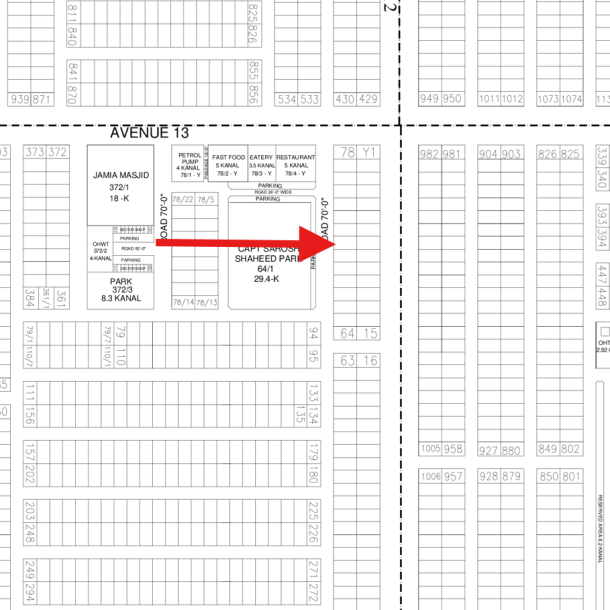 On 70 Feet Road 1 Kanal Plot Available For Sale In DHA Lahore Phase 7-1