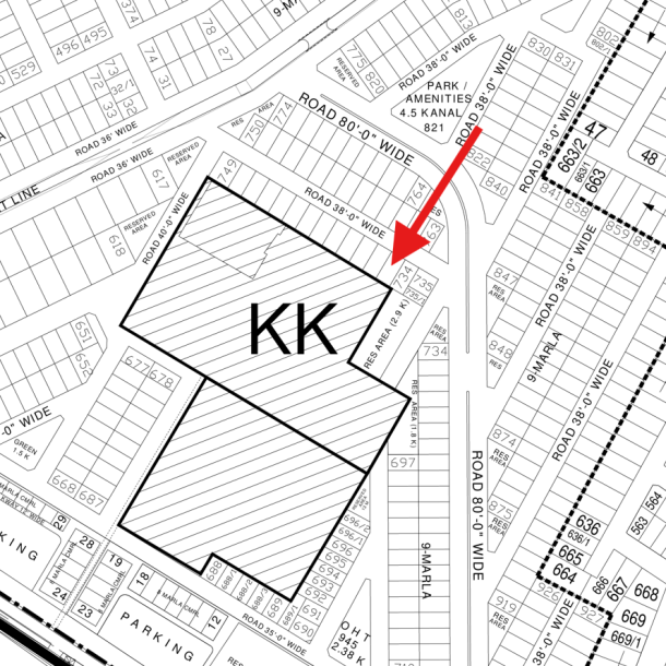 KK-737 Prime Location 9 Marla Residential Plot Available For Sale In DHA Lahore Phase 4-1