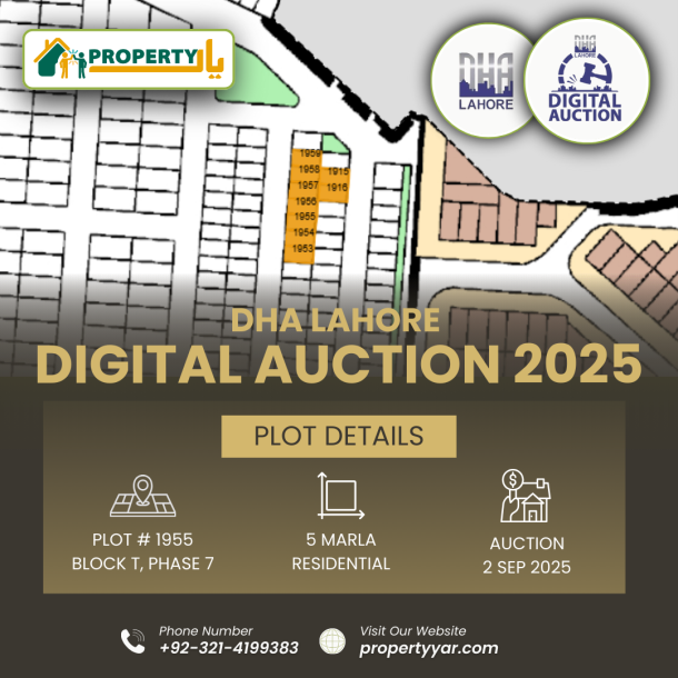 Digital Auction Of 5 Marla Residential Plot T-1955 Phase 7 Block T-1