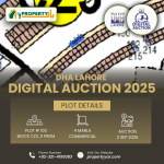 DHA Lahore Digital Auction Of 4 Marla Commercial Plot Z3-100 In Phase 9 Prism Z3