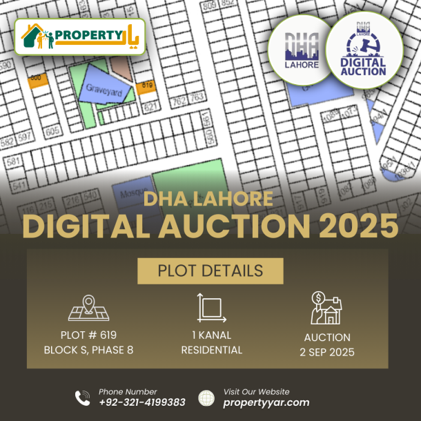 Near To Park DHA Lahore Digital Auction Of 1 Kanal Plot In Phase 8 Block S-1