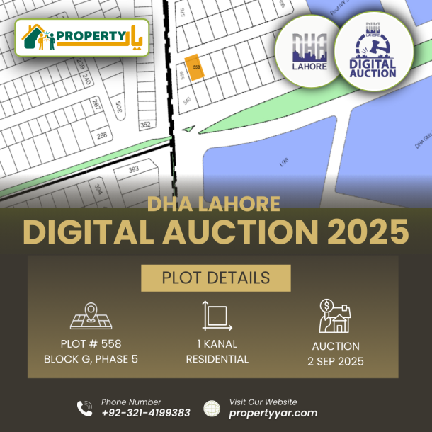 Excellent Location 1 Kanal Residential Plot Available For Sale In DHA Lahore Phase 5 Block G-1