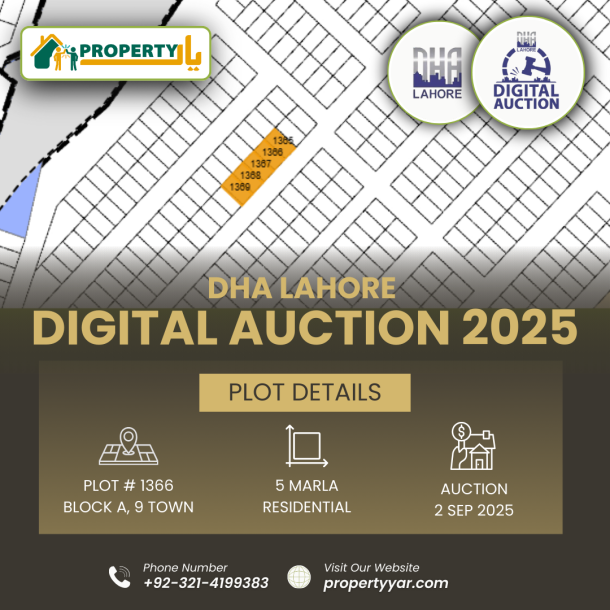 Digital Auction Of 5 Marla Plot In Phase 9 Town DHA Lahore Sector A-1