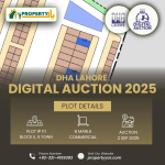 DHA Lahore Digital Auction Of 8 Marla Commercial Plot E-111 In Phase 9 Town Commercial Block E