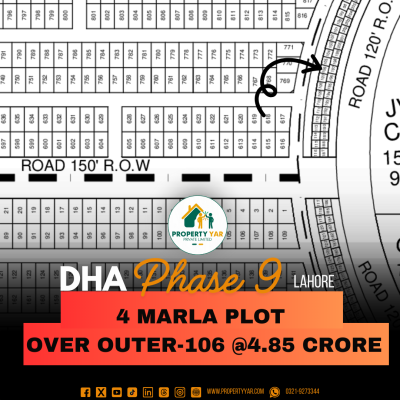 (Oval Complex_ 106) Demand 4.85 Crore On 40 Feet Wide Road Available For Sale In DHA Lahore Phase 9 Prism Oval Complex