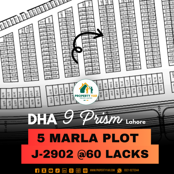 Investor Rate Plot Is Available For Sale In DHA Lahore Phase 9 Prism Block J-1