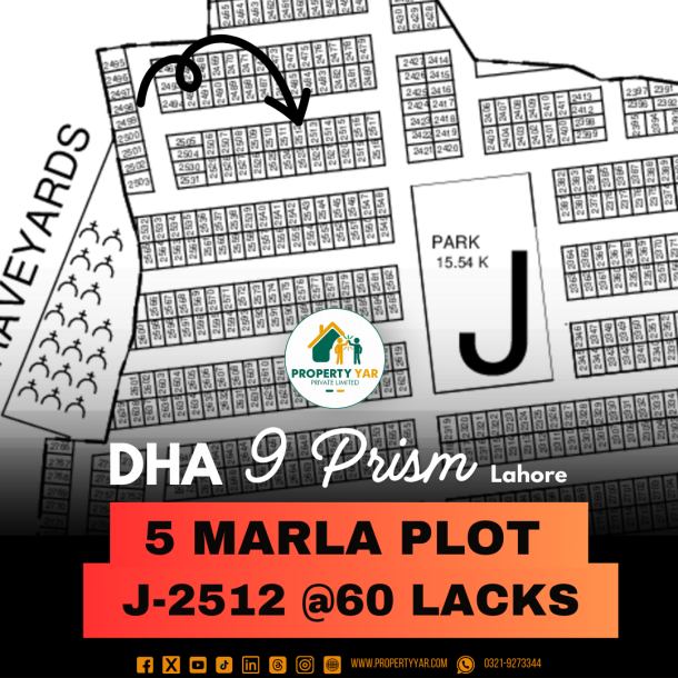 5 Marla Reasonable Price Plot For Sale In DHA Lahore Phase 9 Prism-1