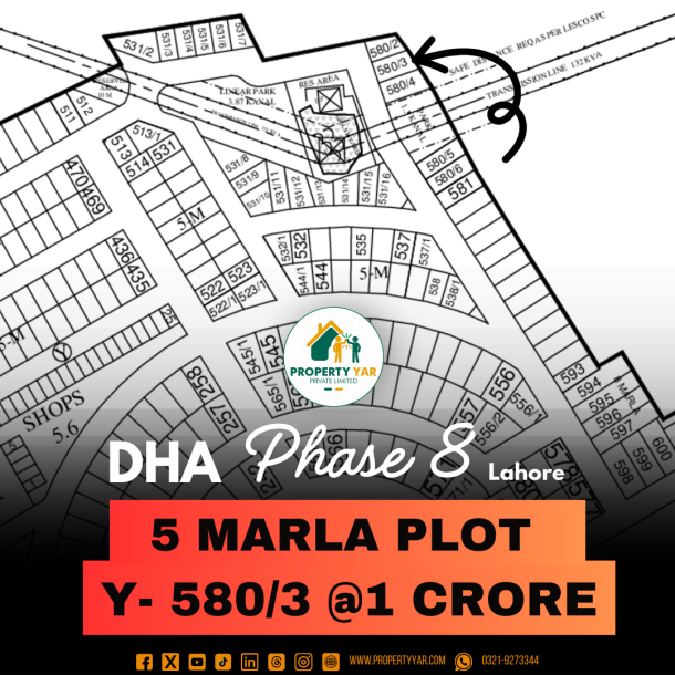 Cheapest Price 5 Marla Plot For Sale In DHA Lahore Phase 8-1