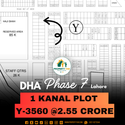 Investor Rate Y-3560 Available For Sale In DHA Lahore Phase 7 Block Y