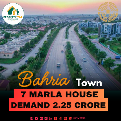 Beautiful 7 Marla Modern House Available For Sale In Abubaker Block Bahria Town Rawalpindi
