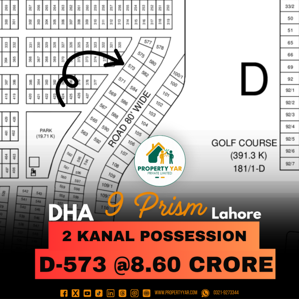 Ideal Location 2 Kanal Possession Plot Available For Sale In DHA Phase 9 Prism Lahore-1