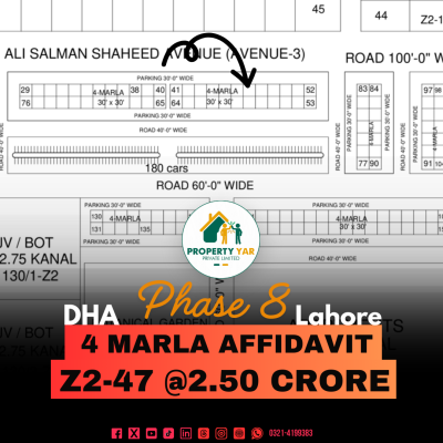 4 Marla Commercial Affidavit File Available For Sale In DHA Lahore Phase 8 Block