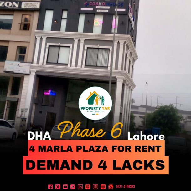 4 Marla Plaza Basement Ground Floor And Mezzanine Available For Rent-1