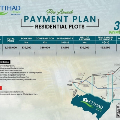 10 Marla Plots Available For Sale In Etihad Town Phase 3 Lahore